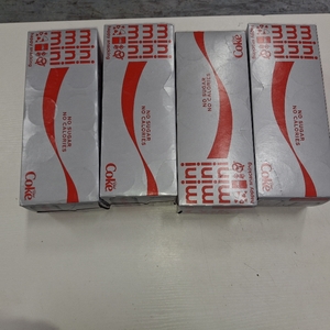 lot 48070 image: 4 Packs Diet Coke Soda Pop Fridge Pack Mini Cans, 7.5 fl oz, 10 Pack