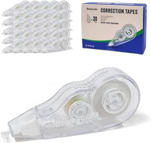 lot 48071 image: Correction Tape, 16.4FT EZ Tear-resistant Correction Tape, Easy To Use Applicator for Instant Correction Without Drying Time (20pcsset)