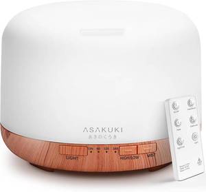 lot 48083 image: ASAKUKI Essential Oil Diffuser for Home, 500ML Aromatherapy Humidifier