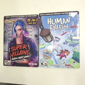 lot 48091 image: 2 PC GAMES SUPER VILLAINS AND HUMAN FALL FLAT