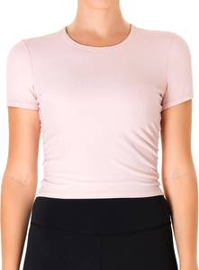 lot 48098 image: 3 Pack YUNOGA Womens Workout Top Short Sleeve Ribbed T-Shirt Compression Athletic Yoga Shirts SIZE M