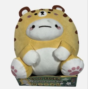lot 48128 image: NEW Mimicoco Weighted Snug Bud Ello Tiger Doll Plush Stuffed Animal 12X12