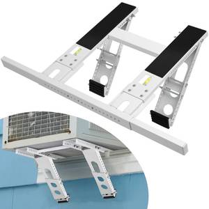 lot 28974 image: No Drill Window AC Bracket, Heavy-Duty Air Conditioner Bracket Holds 220lbs - Retail $47