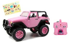 lot 28980 image: 116 Jeep Wrangler RC Radio Control Cars, Toys for Kids (Pink) - Retail $31