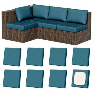 lot 28992 image: 8Pcs Outdoor Cushion Covers, Stretch Patio Furniture Couch Chair Slipcovers - Retail $33