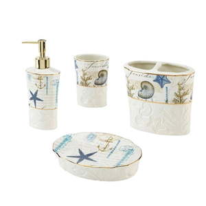 lot 29001 image: Avanti Linens Antigua 4-Piece Bath Accessory Set - Retail $100