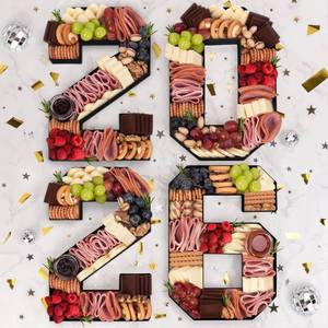 lot 28822 image: Graduation Party Decorations 2026-2026 Numbers Charcuterie Board Box - 10 Paper Tray for Graduation Centerpieces - Class of 2026 Table Decoration for Kindergarten Preschool College High School - Retail $20