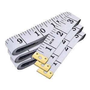 lot 28832 image: 3-Pack Tape Measure Body Double Scale Soft Measuring Tape 60inch (150cm), Flexible Sewing Cloth Craft Fabric Ruler for Body Measurements & Weight Loss, Accurate & Easy to Read Large Clearly Numbers - Retail $9