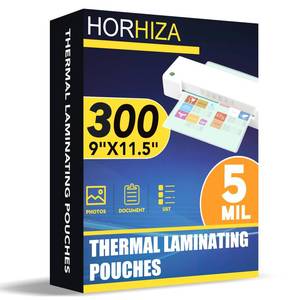 lot 28837 image: 300 Pack 5 Mil Laminating Sheets, Holds 8.5 x 11 Inch Sheets - Retail $28