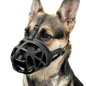lot 28852 image: BARKLESS Dog Muzzle, Humane Basket Muzzle for Medium Dog Biting, Scavenging - Retail $20