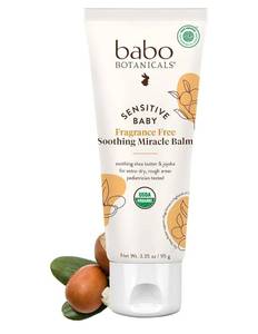lot 28873 image: Botanicals Sensitive Baby Fragrance-Free Soothing Miracle Balm - USDA Organic - All-Purpose Salve with Olive Oil & Shea Butter - For extra-dry, rough areas - EWG Verified - For Babies & Kids - Retail $17