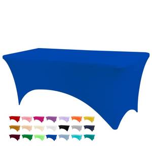 lot 28898 image: BDDC 6ft Stretch Spandex Fitted Table Cloth for 6 Foot Tables - Retail $17