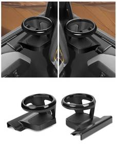 lot 28924 image: Front Door Cup Holder Compatible with 2021-2025 2026-Present Ford Bronco, Supports Cup & Bottles Up to 30 oz Size, Extension Accessories, 2 PCs - Retail $30