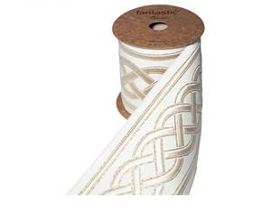 lot 28927 image: Jacquard Embroidered Trim Tape �� Decorative Woven Border for Drapery, Upholstery, Cushions & Home Decor  Ideal for Interior Design, Sewing & Wholesale Projects (V1, 2.7 3.8 Yards) - Retail $30