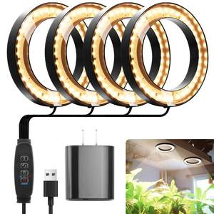 lot 28930 image: 6.3 Ceiling Indoor Grow Lights for Plants Full Spectrum 4-Pack in 1 - Retail $24