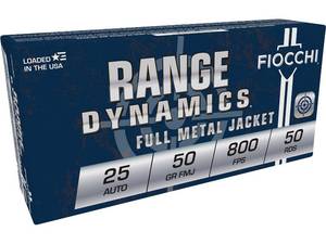 lot 13970 image: Fiocchi Shooting Dynamics Handgun Ammo - .25 ACP - 50 Grain - 25 Rounds