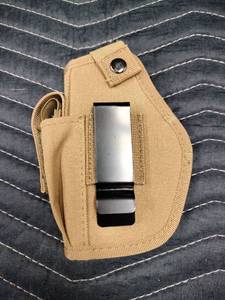 lot 13975 image: tan universal tactical nylon pistol holster