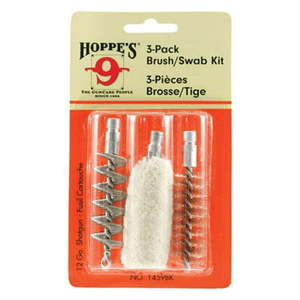 lot 13989 image: Hoppe s 3-Pack BrushSwab Kit - Shotgun Cleaning Kits  12 Gauge
