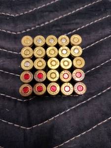 lot 27942 image: Plastic Holder with 9x19mm Parabellum (9mm Luger) rounds 25 Ct