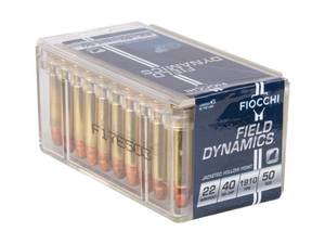Fiocchi Shooting Dynamics Rimfire Ammo - Jacketed Hollow Point - .22 WMR - 50 Rounds