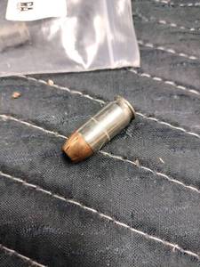 lot 27988 image: Federal Cartridge nickel-plated .45 ACP P cartridge - 18 Ct.