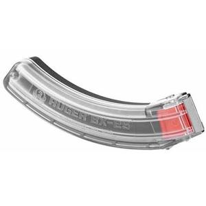 lot 27933 image: Ruger BX-25 clear-sided 25-round magazine chambered