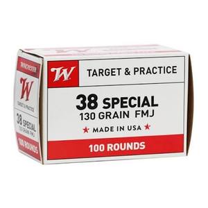 lot 13959 image: Winchester USA Target Pack .38 Special 130-grain Full Metal Jacket (FMJ) handgun ammunition - 150 Rounds