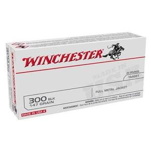 lot 13964 image: Winchester Target & Practice .300 AAC Blackout 147 Grain FMJ rifle ammunition