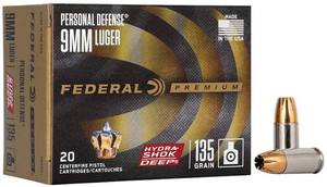 lot 13967 image: Federal Personal Defense Punch 9mm Luger 135 Grain - 12 Round