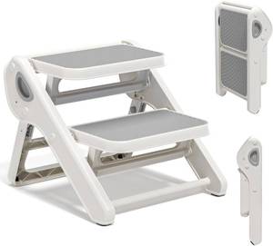lot 21009 image: MoreFeel Foldable Toddler Step Stool - 2-Step Non-Slip for Bathroom & Potty
