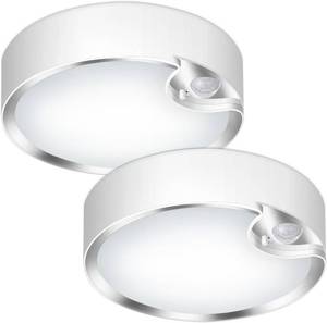 lot 21022 image: TOOWELL Motion Sensor Ceiling Light, Battery-Operated Closet Lights 2-Pack