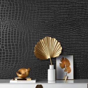 lot 21043 image: Arthome 17 120 Black Crocodile Peel-and-Stick Wallpaper