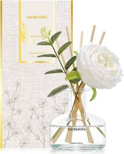 lot 21045 image: Reed Diffusers Set, 7.10 oz Flower Scented Diffuser, 7 Sticks, 120 Days