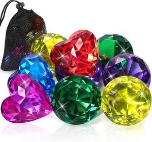 lot 21071 image: Duchong Pool Toys, 9 Pcs Extra Large Dive Gems for Kids 4-12, Colorful Gems