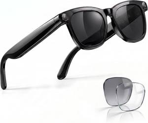 lot 21075 image: EarlySincere AI Smart Glasses with 8MP 4K POV Camera, EIS, Translation