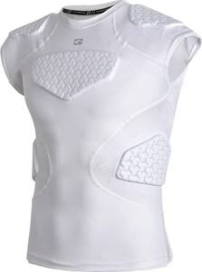 lot 21085 image: COOLOMG Youth Football Padded Shirt Chest Rib Protector XL