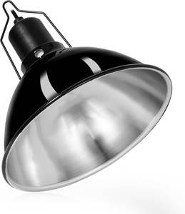 lot 21086 image: DXOPHIEX 8.5in Dome Reptile Heat Lamp & UVB Light Fixture, Max 150W