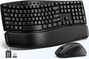 lot 21113 image: SABLUTE MA41 Wireless Keyboard & Mouse Combo, 2.4GHz USB-C, WindowsMac