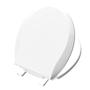 lot 21114 image: A nsffer Round Toilet Seat 16.5 Soft Close, Easy Install, White