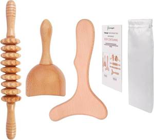 lot 21129 image: Komogir 3-in-1 Wood Therapy Massager for Lymphatic Drainage & Body Sculpting