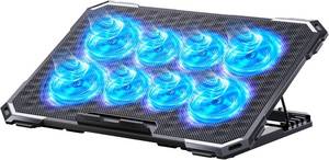 lot 21134 image: ICE COOREL 8-Fan Laptop Cooling Pad, 13-15.6, 6-Height Stand, 2 USB Ports