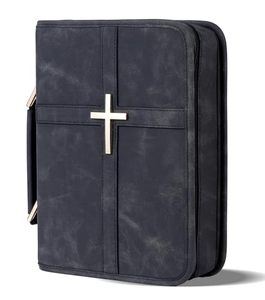 lot 21153 image: Vegan Leather Bible Cover with Phone Pocket - Bible Case for Men & Women