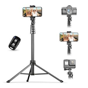 lot 21158 image: UBeesize 67 Phone Tripod & Selfie Stick with Wireless Remote