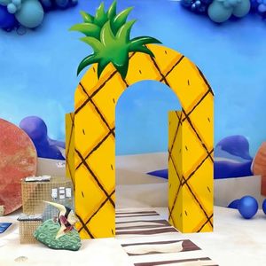 lot 21161 image: Bucherry 7 Pcs Pineapple Ocean Party Decor Cardboard Yellow Cartoon House