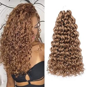 lot 21189 image: ZRQ 18-Inch GoGo Curl Crochet Hair Honey Blond, 8 Packs