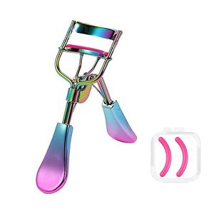 lot 21190 image: Eyelash Curler with 2 Silicone Refill Pads & Fits All Eye Shapes - Colorful