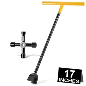lot 21192 image: 17-Inch Water Meter Key with 4-Way Utility Key, 34-In Opening