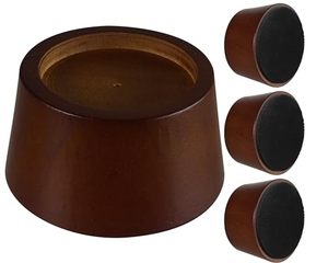 lot 21215 image: 2-Inch Wood Bed Risers Set of 4, Round Furniture Risers for Couch & Chair