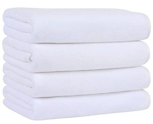 lot 21233 image: KinHwa Microfiber Hand Towels 6pc White, 15x27in, Lint-Free