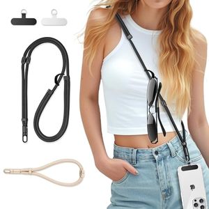 lot 21269 image: 3-in-1 Crossbody Phone Lanyard & Wrist Strap